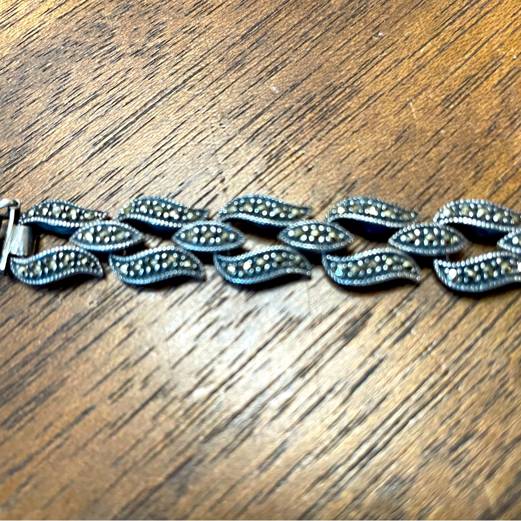 Judith Jack Marcasite Bracelet - Horseshoe Shaped Link 75$